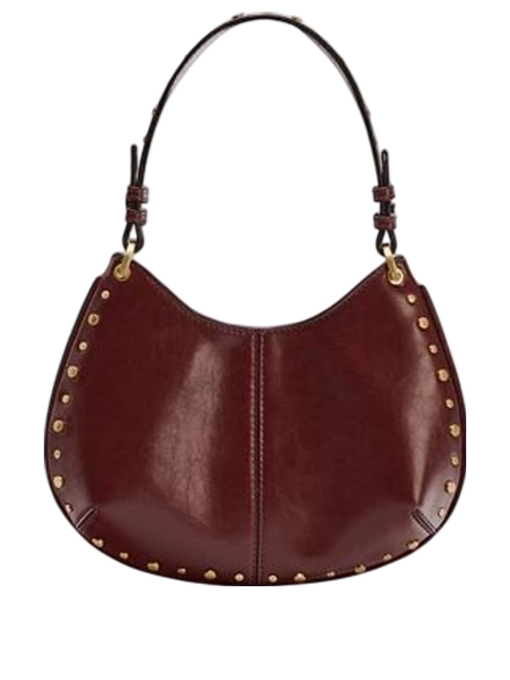 Women’s Stud-Trim Bag - Burgundy